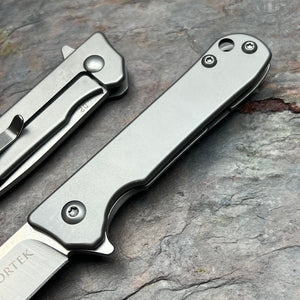 CHIRP - Stainless Steel Handles, D2 Drop Point Blade