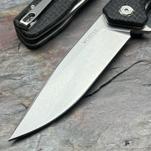 CANYON - Black Micarta Handles, D2 Drop Point Blade