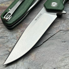 Load image into Gallery viewer, CANYON - Green Micarta Handles, D2 Drop Point Blade