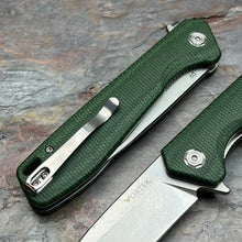 Load image into Gallery viewer, CANYON - Green Micarta Handles, D2 Drop Point Blade