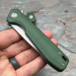 CANYON - Green Micarta Handles, D2 Drop Point Blade