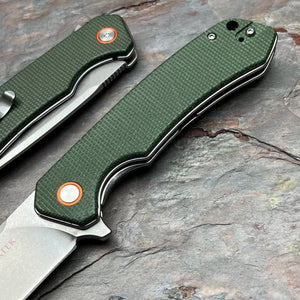 SPROUT - Green Micarta Handles, D2 Blade