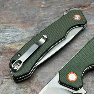 SPROUT - Green Micarta Handles, D2 Blade