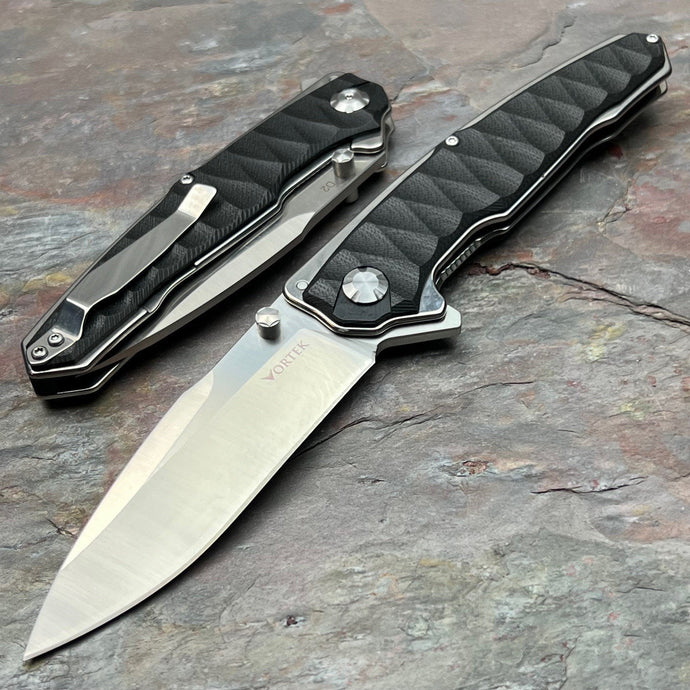 GOLIATH - Large D2 Blade, Black G10 Handles