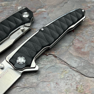 GOLIATH - Large D2 Blade, Black G10 Handles
