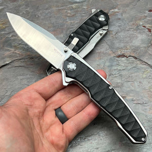 GOLIATH - Large D2 Blade, Black G10 Handles