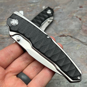 GOLIATH - Large D2 Blade, Black G10 Handles