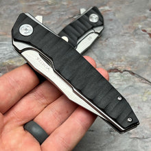 Load image into Gallery viewer, GOLIATH II - D2 Drop Point Blade, Black G10 Handles