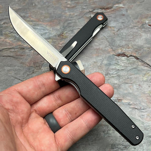 DOSIS - Black Micarta Handles, D2 Blade, Slim Design