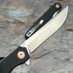 DOSIS - Black Micarta Handles, D2 Blade, Slim Design