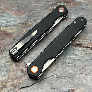 DOSIS - Black Micarta Handles, D2 Blade, Slim Design