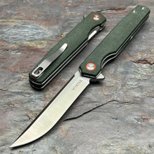 Load image into Gallery viewer, DOSIS - Slim Green Micarta Handles, D2 Blade