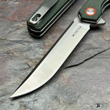 Load image into Gallery viewer, DOSIS - Slim Green Micarta Handles, D2 Blade