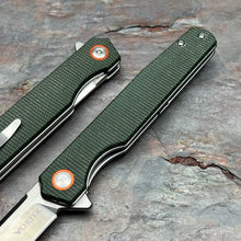 Load image into Gallery viewer, DOSIS - Slim Green Micarta Handles, D2 Blade