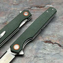 Load image into Gallery viewer, DOSIS - Slim Green Micarta Handles, D2 Blade