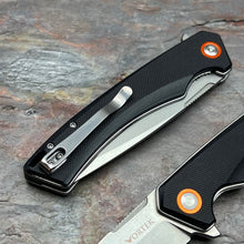Load image into Gallery viewer, STRAFE - Black G10 Handles, D2 Tanto Blade, Ball Bearing Flipper Folding Pocket Knife