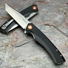 Load image into Gallery viewer, VORTEK STRAFE Black G10 D2 Tanto Blade Ball Bearing Flipper Folding Pocket Knife