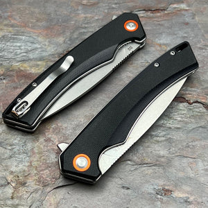 STRAFE - Black G10 Handles, D2 Blade