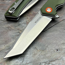 Load image into Gallery viewer, STRAFE - Green G10 Handles, D2 Tanto Blade