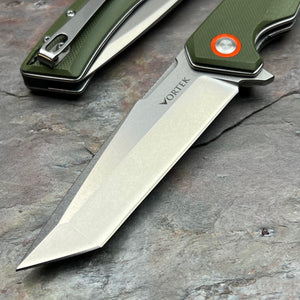 STRAFE - Green G10 Handles, D2 Tanto Blade