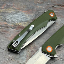 Load image into Gallery viewer, STRAFE - Green G10 Handles, D2 Tanto Blade