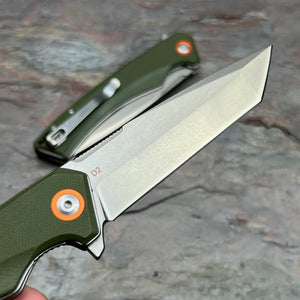 STRAFE - Green G10 Handles, D2 Tanto Blade