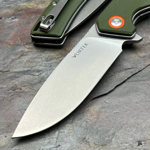 STRAFE - Green G10 Handles, D2 Blade