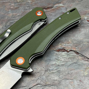 STRAFE - Green G10 Handles, D2 Blade