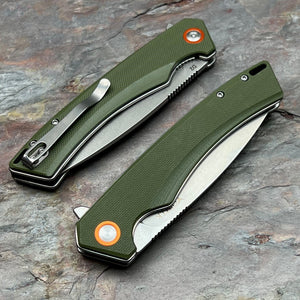 STRAFE - Green G10 Handles, D2 Blade