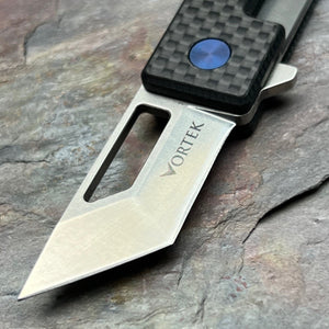 BOXY - Carbon Fiber Handles, D2 Tanto Blade, Small and Compact