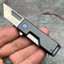 Load image into Gallery viewer, BOXY - Carbon Fiber Handles, D2 Tanto Blade, Small and Compact