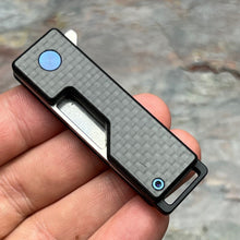 Load image into Gallery viewer, BOXY - Carbon Fiber Handles, D2 Tanto Blade, Small and Compact
