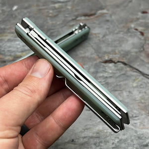APACHE - 9Cr18MoV Blade, Jade G10 Handles
