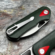 Load image into Gallery viewer, STUBBY - Green Micarta Handles, D2 Blade