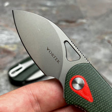 Load image into Gallery viewer, STUBBY - Green Micarta Handles, D2 Blade