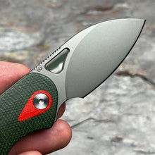 Load image into Gallery viewer, STUBBY - Green Micarta Handles, D2 Blade