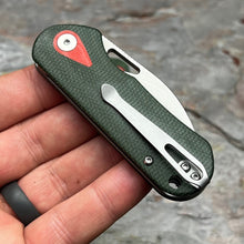 Load image into Gallery viewer, STUBBY - Green Micarta Handles, D2 Blade