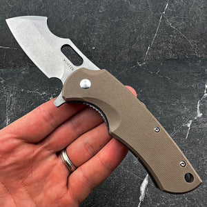 RHINO - D2 Blade, Desert Tan G10 Handles