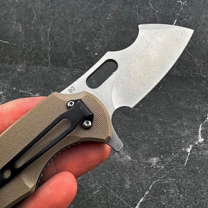 RHINO - D2 Blade, Desert Tan G10 Handles