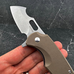 RHINO - D2 Blade, Desert Tan G10 Handles