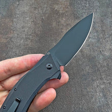 Load image into Gallery viewer, GROWLER - Black Oxide D2 Blade, Black G10 Handles