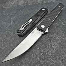 Load image into Gallery viewer, RONIN - 8Cr13MoV Blade, Black G10 Handles