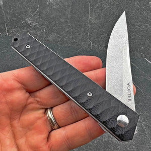 RONIN - 8Cr13MoV Blade, Black G10 Handles