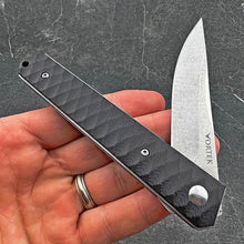 Load image into Gallery viewer, RONIN: Straight Back 8Cr13MoV Blade, Black G10 Handles, Ball Bearing Flipper System