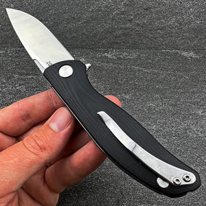 TURRET - Black G10 Handles, D2 Blade