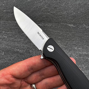 TURRET - Black G10 Handles, D2 Blade