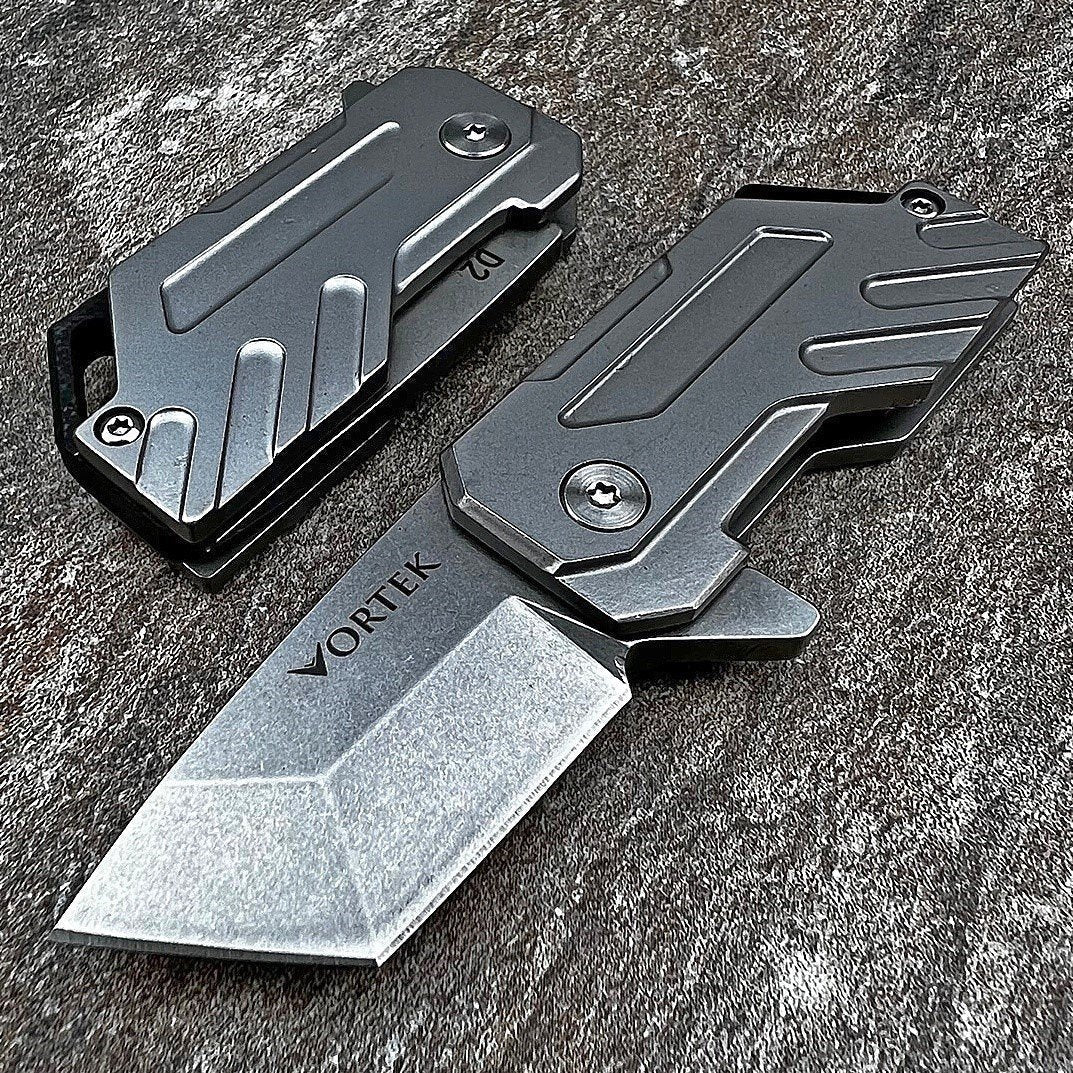 TOAD - D2 Tanto Blade, Stainless Steel Handles