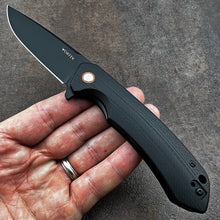 Load image into Gallery viewer, ADMIRAL - Black D2 Drop Point Blade, Black G10 Handles