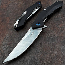 Load image into Gallery viewer, SCIMITAR - Black G10 Handles, Upswept D2 Blade