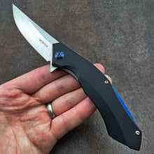 Load image into Gallery viewer, SCIMITAR - Black G10 Handles, Upswept D2 Blade